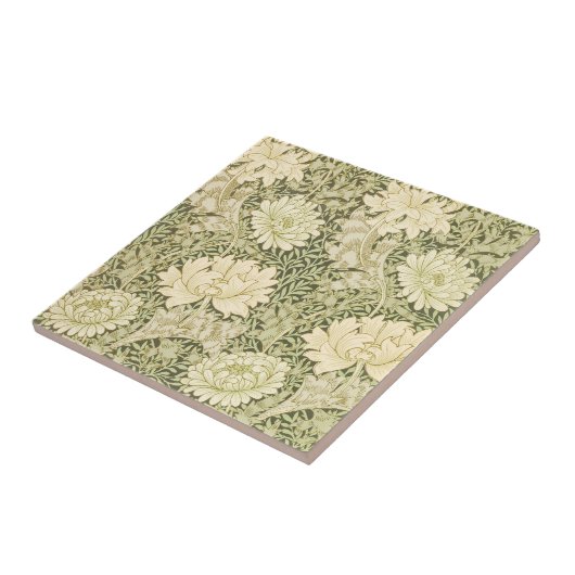 Chrysanthemum van William Morris,  kunst Tegeltje (Zijkant)