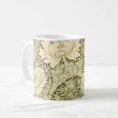 Chrysanthemum van William Morris, Vintage Kunst Koffiemok (Voorkant links)