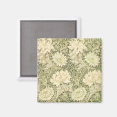 Chrysanthemum van William Morris, Vintage Kunst Magneet (Voorkant / Achterkant)