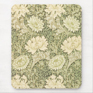 Chrysanthemum van William Morris, Vintage Kunst Muismat