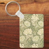 Chrysanthemum van William Morris, Vintage Kunst Sleutelhanger (Voorkant)