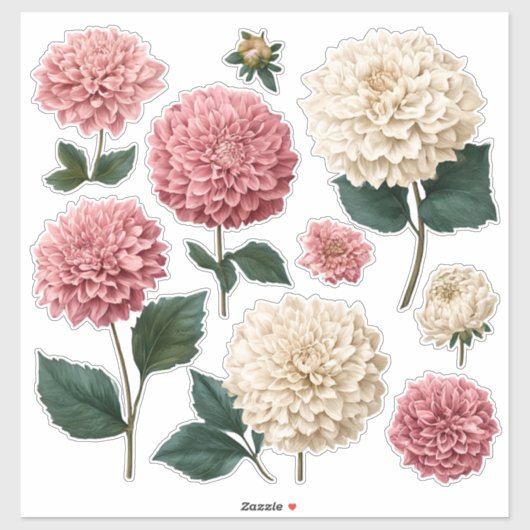 Chrysanthemum Vinyl Cut Stickers (Vel)