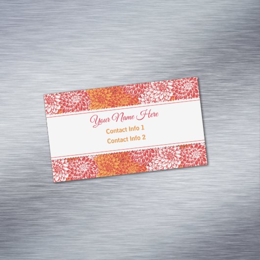 Chrysanthemum Visitekaartje Magnet Magnetisch Visitekaartje (Voorbeeld)