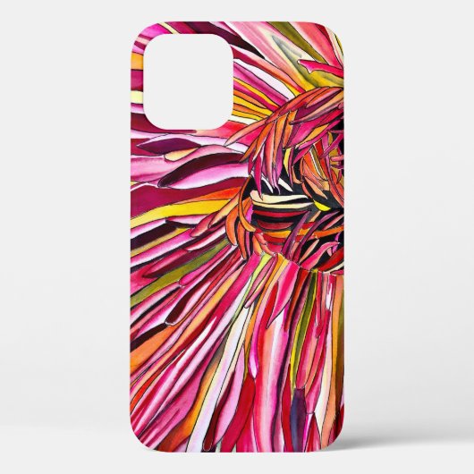 Chrysanthemum watercolor kunst bloem Case-Mate iPhone case (Achterkant)