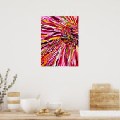 Chrysanthemum watercolor kunst bloem poster (Keuken)