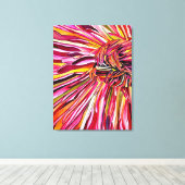 Chrysanthemum waterverf art poster canvas afdruk (Insitu (Houten vloer))