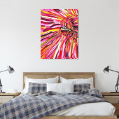 Chrysanthemum waterverf art poster canvas afdruk (Insitu (Slaapkamer))