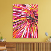 Chrysanthemum waterverf art poster canvas afdruk (Insitu (Woonkamer))
