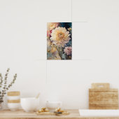 Chrysanthemum - Waterverf Bloemen Botanische Kunst Poster (Keuken)