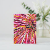 Chrysanthemum waterverf briefkaart (Staand voorkant)