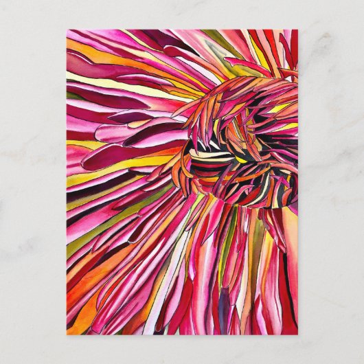 Chrysanthemum waterverf briefkaart (Voorkant)