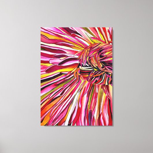 Chrysanthemum waterverf canvas afdruk (Voorkant)