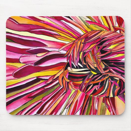 Chrysanthemum waterverf muismat (Voorkant)