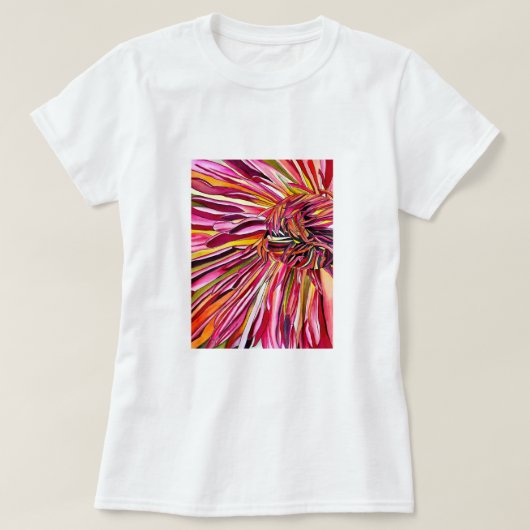 Chrysanthemum waterverf t-shirt (Design voorkant)