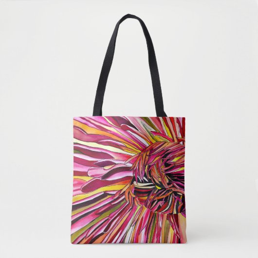 Chrysanthemum waterverf tote bag (Voorkant)