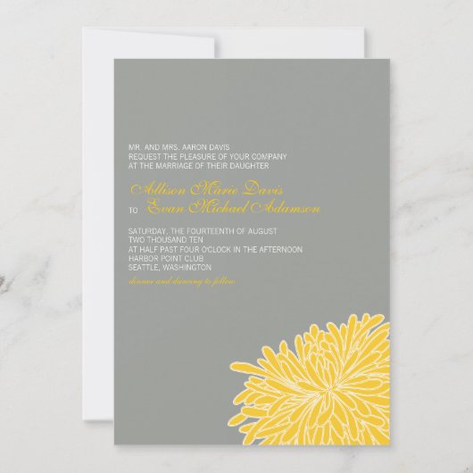 Chrysanthemum Weddenschap Kaart (Voorkant)