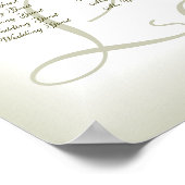 Chrysanthemum Wedding Guest Seating Chart Poster (Hoek)