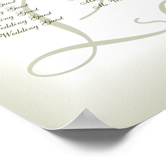 Chrysanthemum Wedding Guest Seating Chart Poster (Hoek)