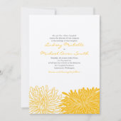 Chrysanthemum Wedding Invitation Kaart (Voorkant)