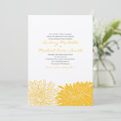 Chrysanthemum Wedding Invitation Kaart (Staand voorkant)
