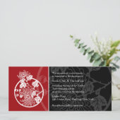 Chrysanthemum Wedding Invitation Kaart (Staand voorkant)
