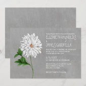 Chrysanthemum Wedding Invitations Kaart (Voorkant / Achterkant)