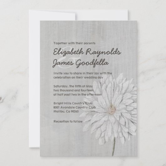  Chrysanthemum Wedding Invitations Kaart (Voorkant)