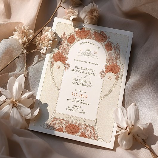 Chrysanthemum Wedding Invitations William Morris Kaart