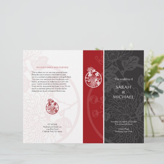 Chrysanthemum Wedding Program Flyer (Staand voorkant)