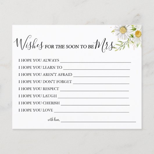 Chrysanthemum wenst dat de Soon wordt Mrs. card Flyer (Voorkant)