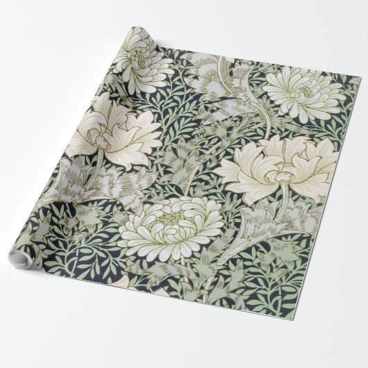 Chrysanthemum, William Morris Cadeaupapier (Uitgerold)