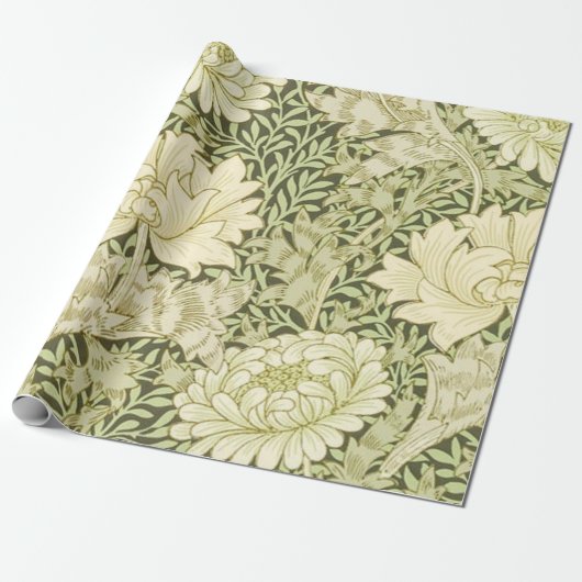 Chrysanthemum William Morris Cadeaupapier (Uitgerold)