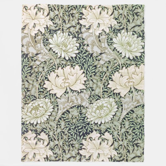Chrysanthemum, William Morris Fleece Deken (Voorkant)