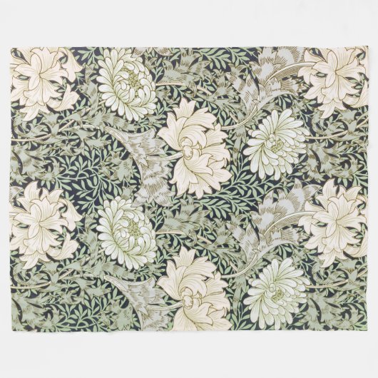 Chrysanthemum, William Morris Fleece Deken (Voorkant (Horizontaal))
