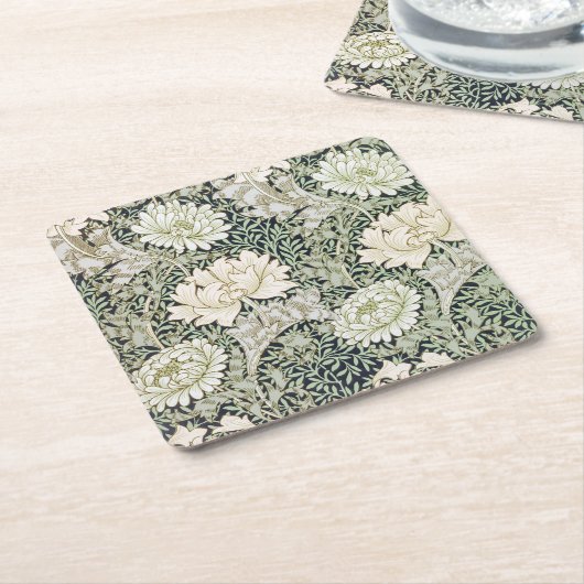 Chrysanthemum, William Morris Kartonnen Onderzetters (Schuin)
