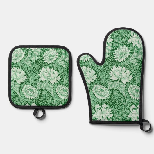 Chrysanthemum, William Morris Ovenwant & Pannenlap Set (Voorkant)