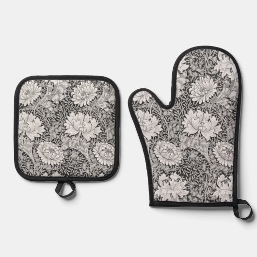 Chrysanthemum, William Morris Ovenwant & Pannenlap Set (Voorkant)