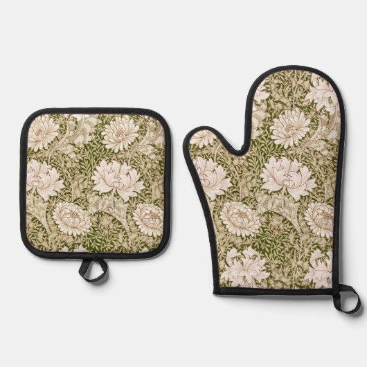 Chrysanthemum, William Morris Ovenwant & Pannenlap Set (Voorkant)