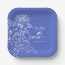 Chrysanthemum wit op blauwe bloemen bruiloft