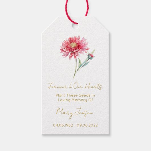 Chrysanthemum Zaadpakket Rou Cadeautags Cadeaulabel (Voorkant)