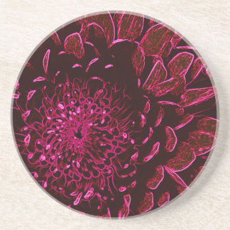 Chrysanthemum Zandsteen Onderzetter