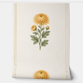 Chrysanthemumbehang, november geboortebloem behang