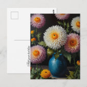 Chrysanthemumbloemen Briefkaart (Voorkant / Achterkant)