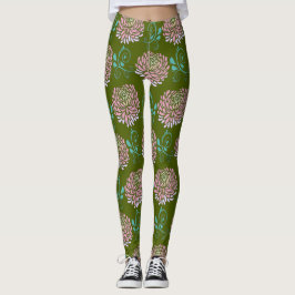 chrysanthemumkrullen leggings