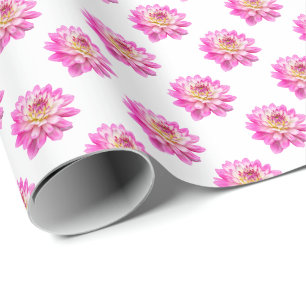 Chrysanthemumpatroon - Volledige kleur Cadeaupapier