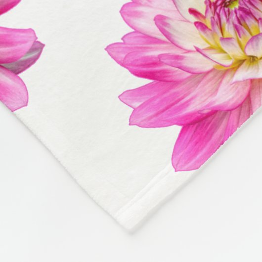 Chrysanthemumpatroon - Volledige kleur Fleece Deken (Hoek)