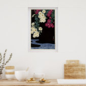 Chrysanthemums and Running Water by Ohara Koson Poster (Keuken)