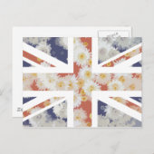 Chrysanthemums Flower Union Jack British (UK) Flag Briefkaart (Voorkant / Achterkant)