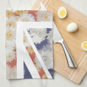 Chrysanthemums Flower Union Jack British (UK) Flag Theedoek (Quarter Fold)