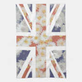 Chrysanthemums Flower Union Jack British (UK) Flag Theedoek (Verticaal)